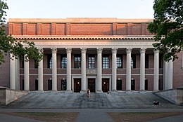 Harvard University, with a $50.9 billion endowment as of 2022, is the wealthiest university in the world. Widener Library.jpg