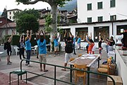 Silent action walk with Nora at Wikimania 2016 in Esino Lario.