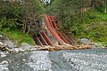 Sortiersperre am Löhnersbach, einem rechtsufrigen Zubringer der Saalach, Land Salzburg  Qualitätsbild