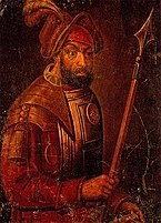 Yermak Timofeyevich, a 16th-century Cossack river pirate who started the Russian conquest of Siberia in the reign of Tsar Ivan the Terrible Yermak Timofeyevich.jpg