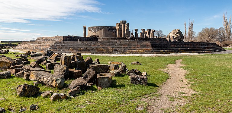 ruins of Zvartnots cathedral.