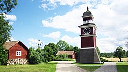 Åkerby fabrikasındaki çan kulesi