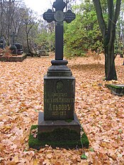 Надгробие М. Н. Альбова на Литераторских мостках