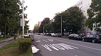Улица Отона Жупанчича, поглед ка улици Париске комуне, Нови Београд