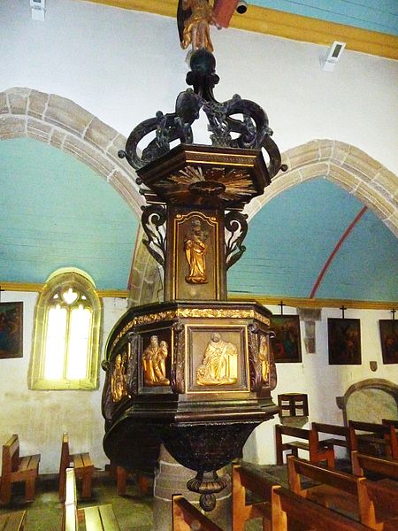 File:026 Ploumilliau église paroissiale chaire à prêcher.JPG