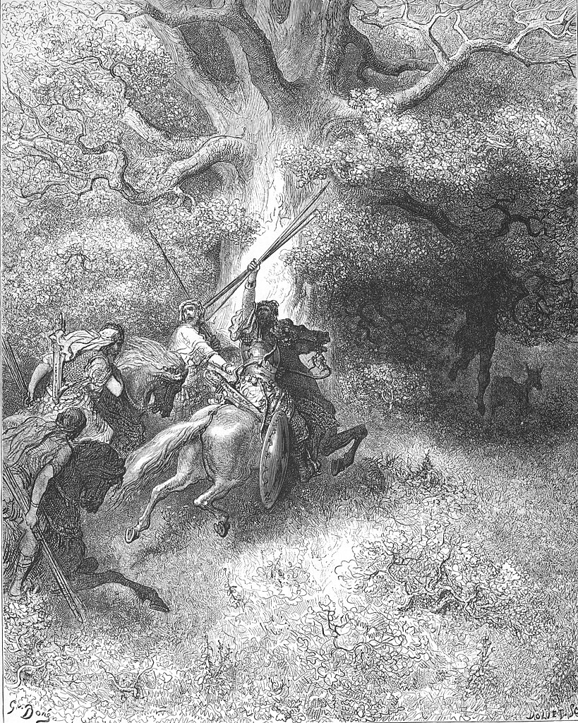 Death of Absalom by Gustave Doré, 2 Samuel 18:1-18, Bible.Gallery