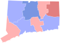 Results for the 1886 Connecticut gubernatorial election by county.