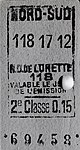 Billet de 2e classe émis le 118e jour de l'année 1917, soit le samedi 28 avril 1917.