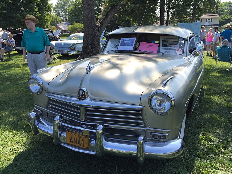 File:1949 Hudson Commodore 8 four-door with Kool Air at 2015 Macungie show 1of4.jpg