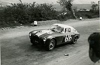 Felice Bonetto im Lancia D24 bei der Mille Miglia 1953