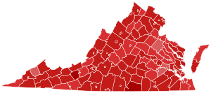 1990 United States Senate election in Virginia results map by county.svg