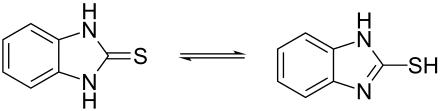 Tautomerism of 2-mercaptobenzimidazole