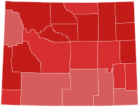 2000 United States Senate election in Wyoming results map by county.svg