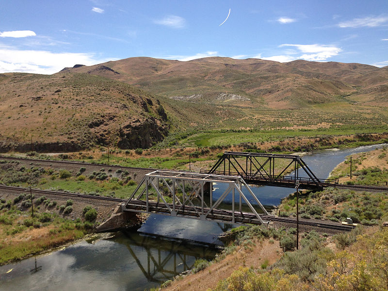 File:2014-06-21 15 44 54 View west-southwest across the Humboldt River from Palisade Ranch Road just southeast of Palisade, Nevada.JPG