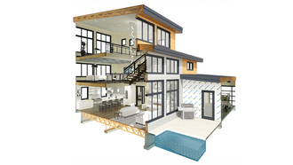 A 3D Rendering Created with Chief Architect Software to Expose the Internal Section of a Home 3D Home Cut-Away .png