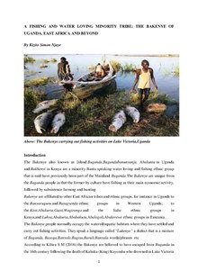 A fishing and Water Loving Minority Tribe The Bakenyi A fishing and Water Loving Minority Tribe The Bakenye of Uganda East Africa and Beyond By Kizito Simon Njaye.pdf