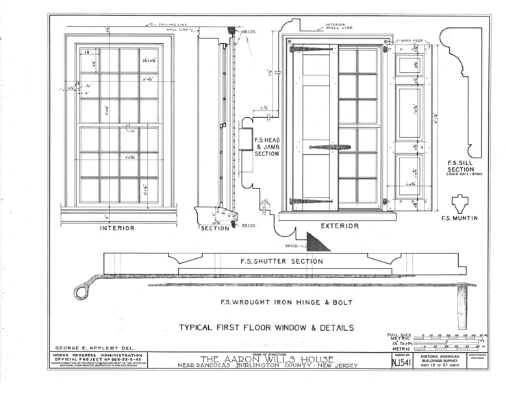 File:Aaron Wills House, Rancocas, Burlington County, NJ HABS NJ,3-RANC.V,3- (sheet 12 of 21).png