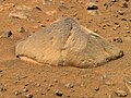 An approximate true-color view of the rock nicknamed Adirondack, taken by Spirit's pancam
