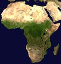 Satelittbilete av Afrika.