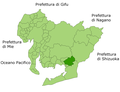 Location map of toyokawa in Aichi prefecture, Japan