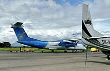 Air Tanzania at Arusha Airport. Air Tanzania, Bombardier at Arusha Airport, 2023.jpg