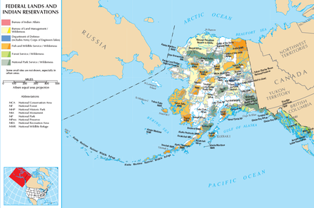 Federal and Native lands in Alaska