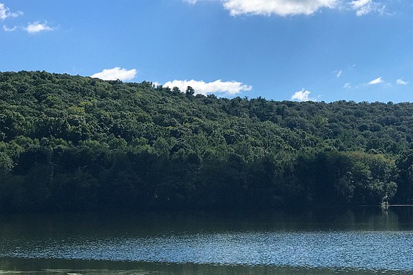 View of Allamuchy Mountain and Allamuchy Pond from Rutherfurd Hall