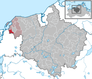 Li position de Alt Bukow in li Subdistrict Rostock