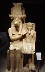 Statua di Amenofi III e Sobek