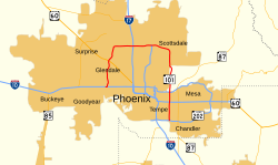 Arizona State Route 101 mappa