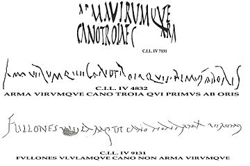 CIL IV 7131: Arma virumque cano