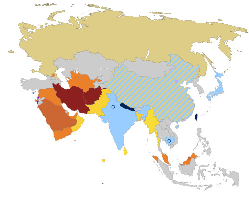 Asia homosexuality laws.svg