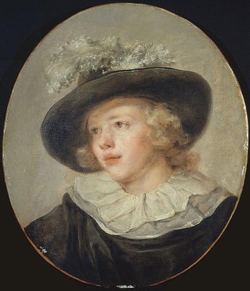 File:Attribué à Fragonard - Portrait de jeune garçon avec un chapeau à plumes, Vers 1785.jpg