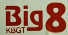 The words "Big 8" set in Revue display sans with "K B G T" tucked up under the first two letters of "Big"