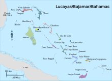 Mapa de Bahamas.