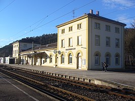 Gleisseite des Bahnhofs Immendingen