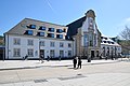 * Nomination Marburg station --Hydro 09:31, 21 April 2018 (UTC)  Comment IMHO a part of the street should be cropped. --Berthold Werner 10:42, 21 April 2018 (UTC) * Promotion  Support Composition is okay and QI for me. --Milseburg 15:25, 21 April 2018 (UTC)