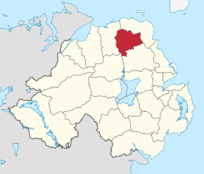 Poziția regiunii Ballymoney Borough