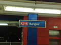 Papan tanda stesen Bangsar.