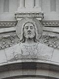 Sculpture du Christ de la façade sud