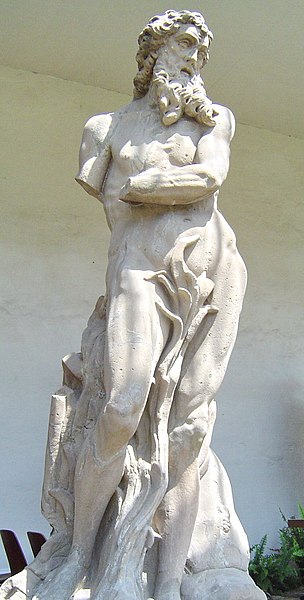 Statue of Poseidon in Germany by Johann David Räntz and Lorenz Wilhelm Räntz (1760).