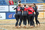 Deutsch: Beachhandball Europameisterschaften 2019 (Beach handball Euro); Tag 5: 6. Juli 2019 – Frauen, Platzierungsspiel für die Ränge 9–12, Deutschland-Polen 2:1 (22:23, 19:16, 7:6) English: Beach handball Euro; Day 5: 6 July 2019 – Placement Match/Cross Match for rank 9–12 Women – Germany-Poland 2:1 (22:23, 19:16, 7:6)