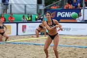 Deutsch: Beachhandball Europameisterschaften 2019 (Beach handball Euro); Tag 6: 7. Juli 2019 – Frauenfinale, Dänemark-Ungarn 2:0 (18:12, 23:22) English: Beach handball Euro; Day 6: 7 July 2019 – Women's Final – Denmark-Hungary 2:0 (18:12, 23:22)