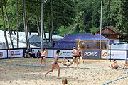 Deutsch: Beachhandball Europameisterschaften 2019 (Beach handball Euro); Tag 2: 3. Juli 2019 – Frauen, Vorrunde Gruppe D, Nordmazedonien-Ukraine 1:2 (15:26, 23:22, 6:8) English: Beach handball Euro; Day 2: 3 July 2019 – Women Preliminary Round Group D – North Macedonia-Ukraine 1:2 (15:26, 23:22, 6:8)