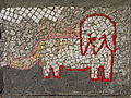 Mosaic on the wall of the zoo of Belgrade.