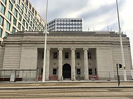 The bank's headquarters on Broad Street Birmingham Municipal Bank building, March 2021.jpg