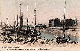 Vue de la gare et du port des années 1900-1920.