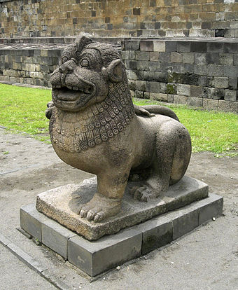 Lion guardian of Borobudur.