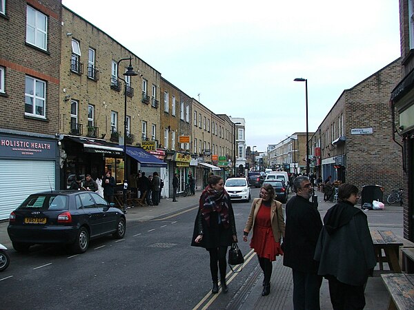 Broadway Market, looking south.