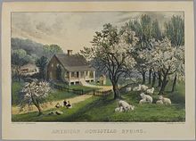 American Homestead Spring, a portrait by Currier and Ives now housed in the Brooklyn Museum Brooklyn Museum - American Homestead Spring - Currier Ives.jpg